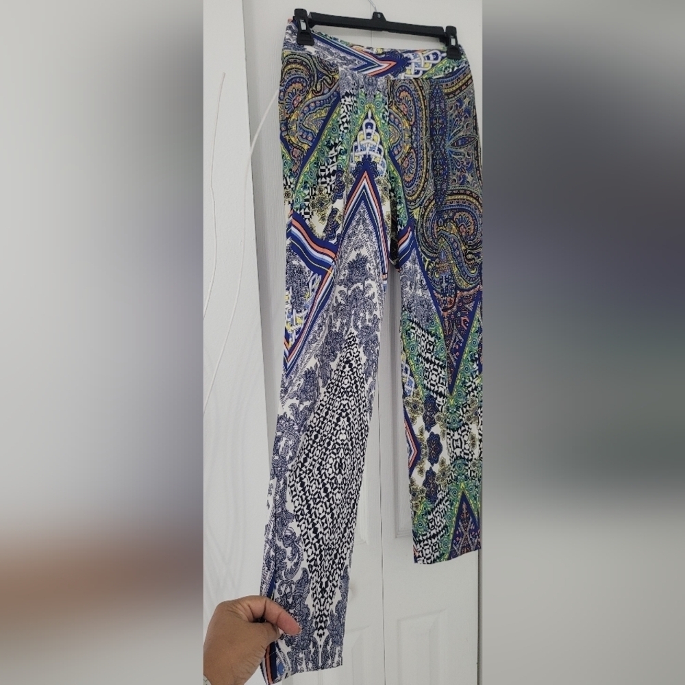 Fracomina Made In Italy Multicolor Paisley Women's Pants Size 40/ Xs-S - Picture 4 of 11